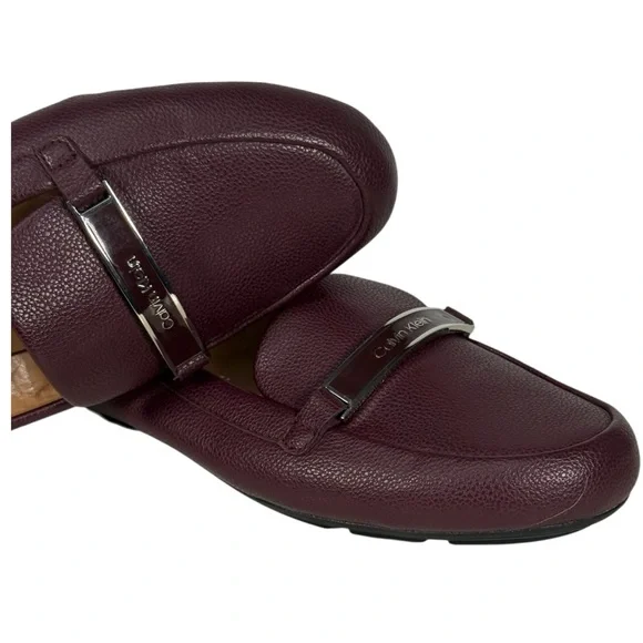 Calvin Klein Lira Loafer Women's Shoes Burgundy Size 9 Good Used Condition - Picture 3 of 11